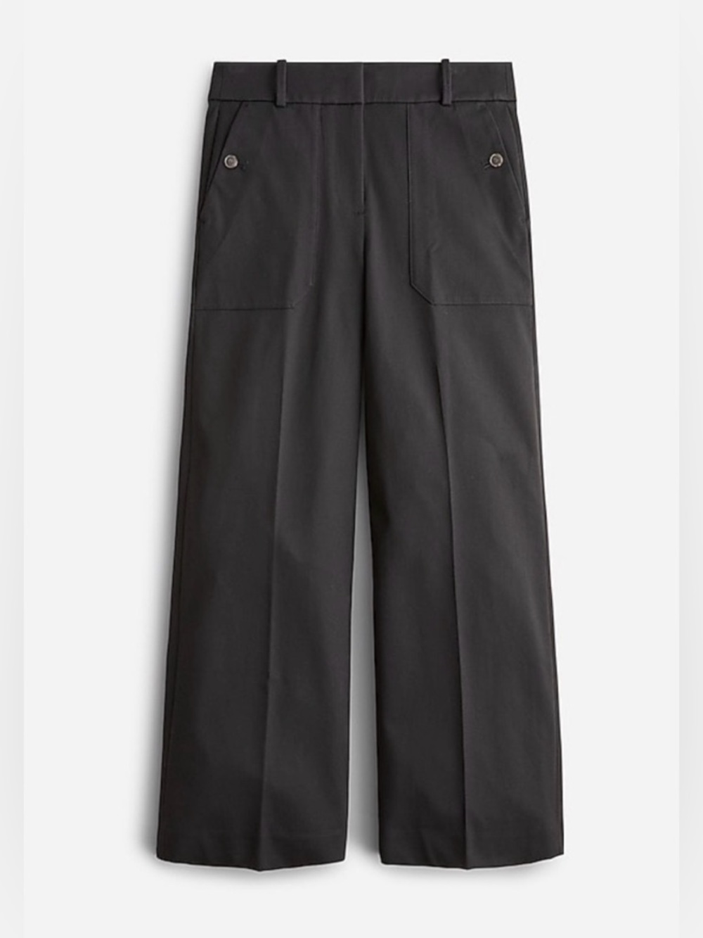 J.Crew Sydney Wide Leg Crop Pants Black 2P Petite High Rise Stretch NWT Womens - Picture 3 of 13